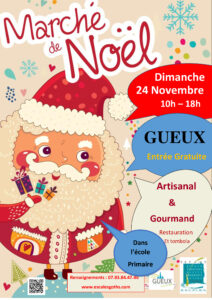 affiche marché de Noël de Gueux 2024